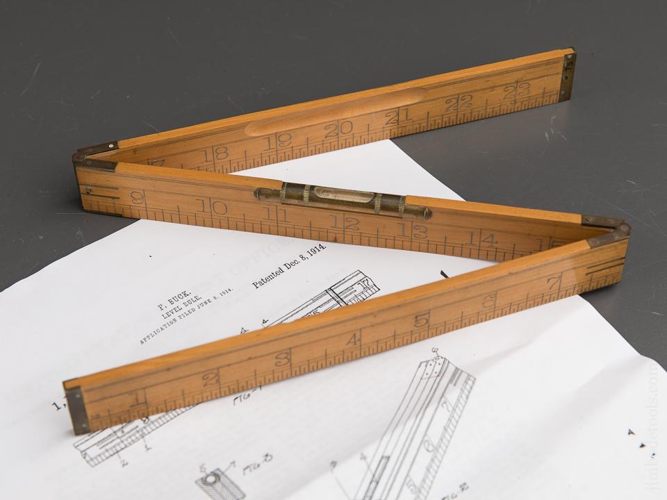 Near Mint! BUCK Patent December 8, 1914 Two Foot LUFKIN No. 2062 Boxwood & Brass Three Fold Rule - 89923