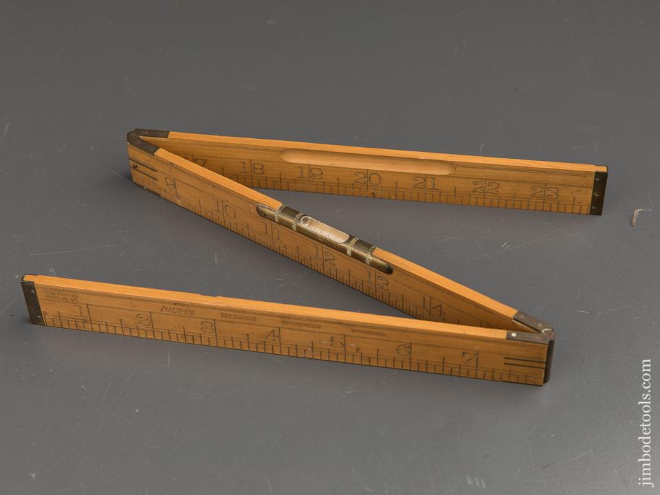 Near Mint! BUCK Patent December 8, 1914 Two Foot LUFKIN No. 2062 Boxwood & Brass Three Fold Rule - 89923