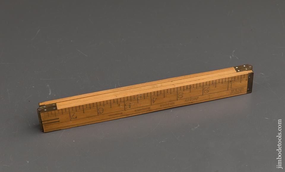 Near Mint! BUCK Patent December 8, 1914 Two Foot LUFKIN No. 2062 Boxwood & Brass Three Fold Rule - 89923