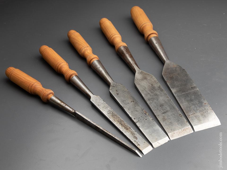 Set of Five L&IJ WHITE Socket Firmer Chisels - 89943