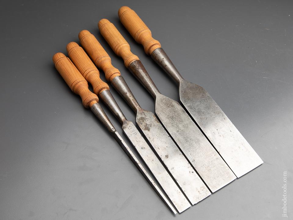Set of Five L&IJ WHITE Socket Firmer Chisels - 89943