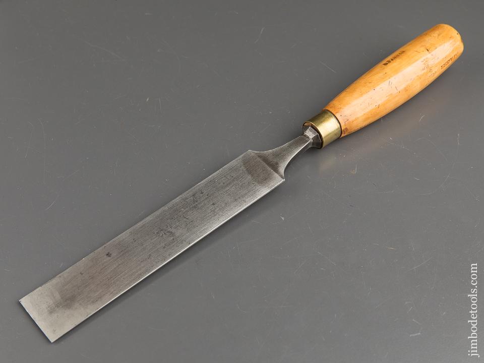 Extra Fine English 1 1/2 inch wide I. SORBY Long Thin Boxwood Handled Paring Chisel - 89950