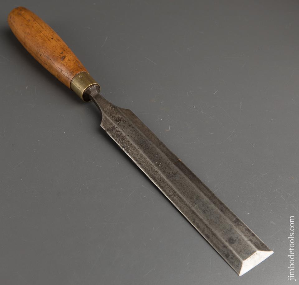 1 1/2 inch Wide English I. SORBY Boxwood Handled Long Thin Paring Chisel - 89953