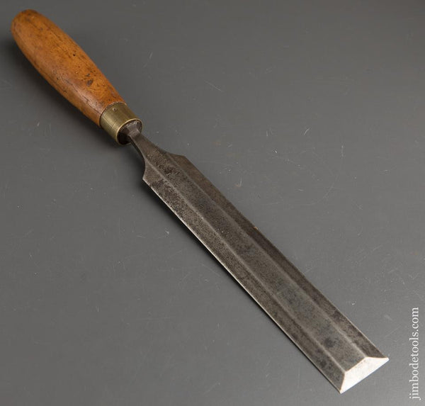 1 1/2 inch Wide English I. SORBY Boxwood Handled Long Thin Paring Chisel - 89953