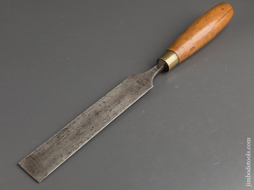 1 1/2 inch Wide English I. SORBY Boxwood Handled Long Thin Paring Chisel - 89953