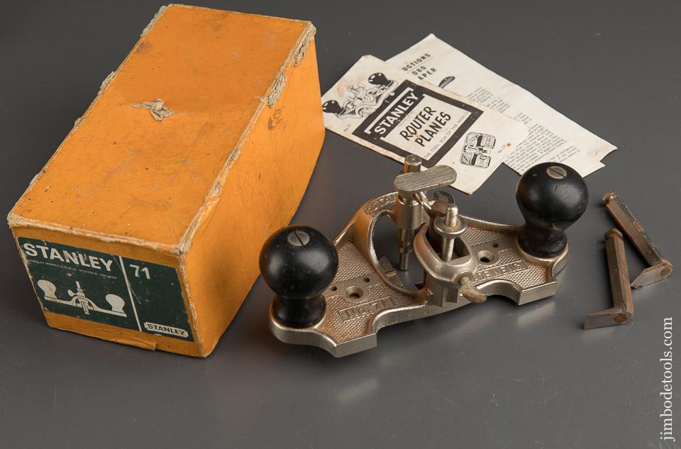 STANLEY No. 71 Router Plane 100% COMPLETE in Original Box - 89973