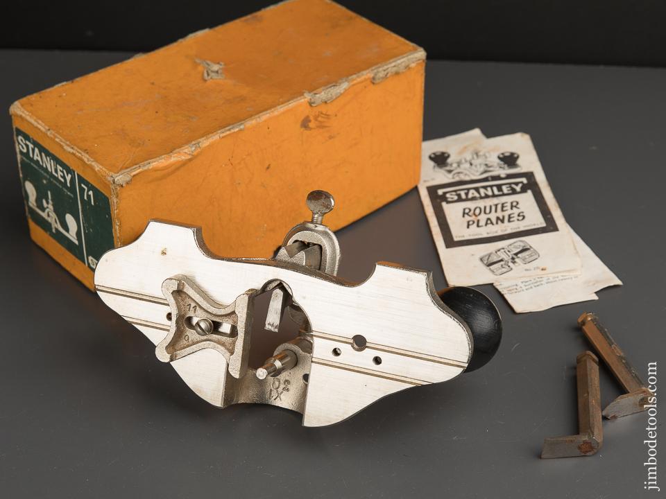 STANLEY No. 71 Router Plane 100% COMPLETE in Original Box - 89973