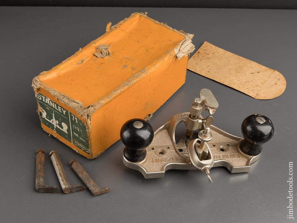 STANLEY No. 71 Router Plane 100% COMPLETE in Original Box - 89974