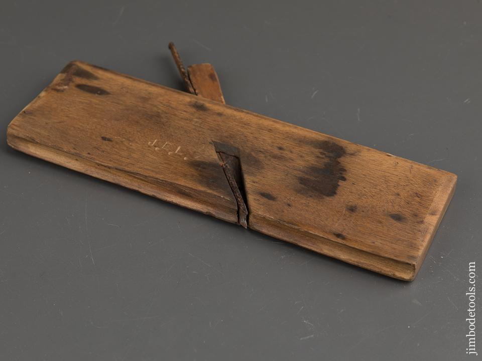 18th Century I. NICHOLSON Ten inch Yellow Birch Molding Plane circa 1712-1807 Wrentham, MA - 90004