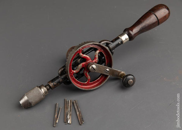 MILLERS FALLS No. 5 Egg Beater Hand Drill with Eight Bits - 90053