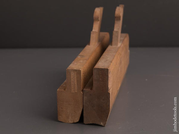 Pair of POND & WELLES No. 14 Hollow & Round Molding Planes circa 1850 New Haven, CT - 90072