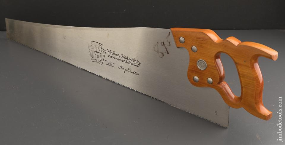 DEAD MINT! 8 point 26 inch Crosscut DISSTON D8 Hand Saw - 90130
