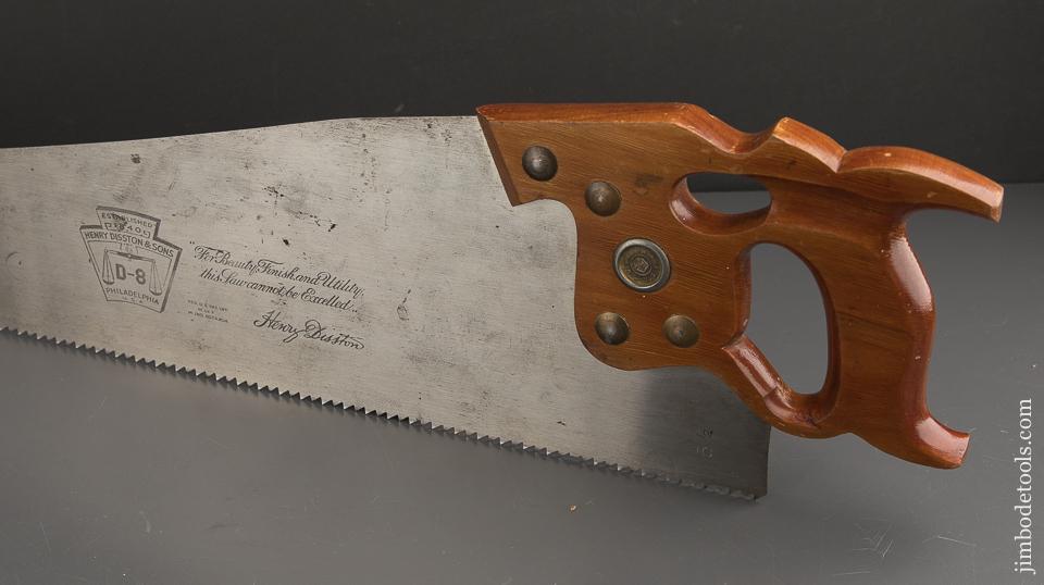 Near-Factory MINT 5 1/2 point 26 inch Rip DISSTON D8 Hand Saw - 90135