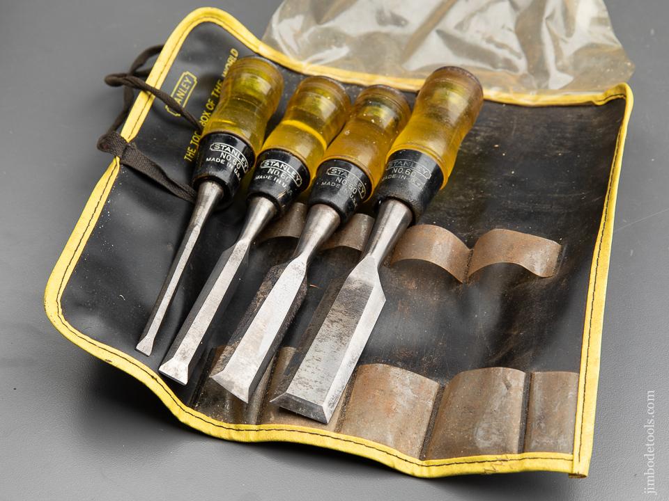 Set of Four STANLEY No. 60 Chisels in Original Roll - 90150