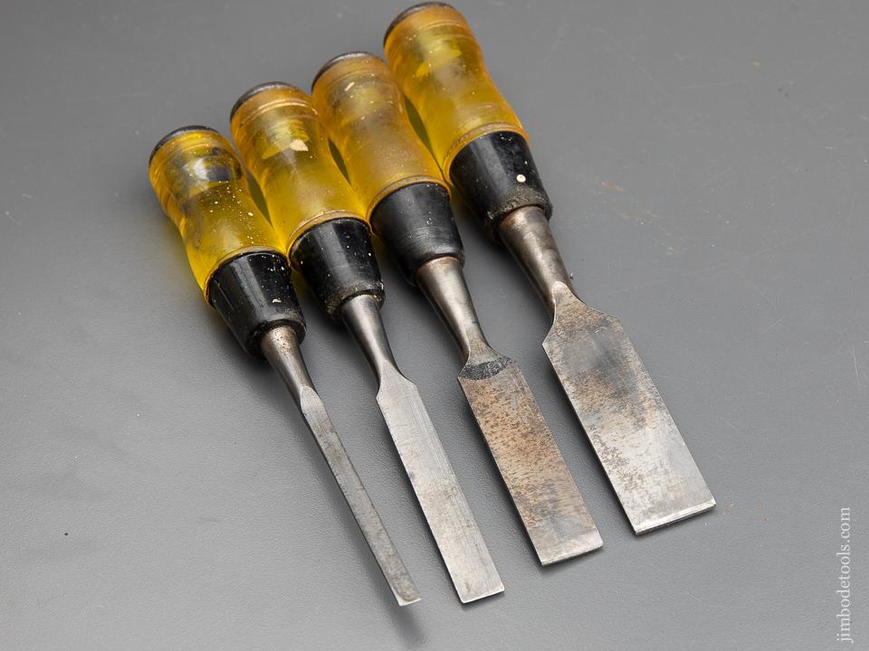 Set of Four STANLEY No. 60 Chisels in Original Roll - 90150