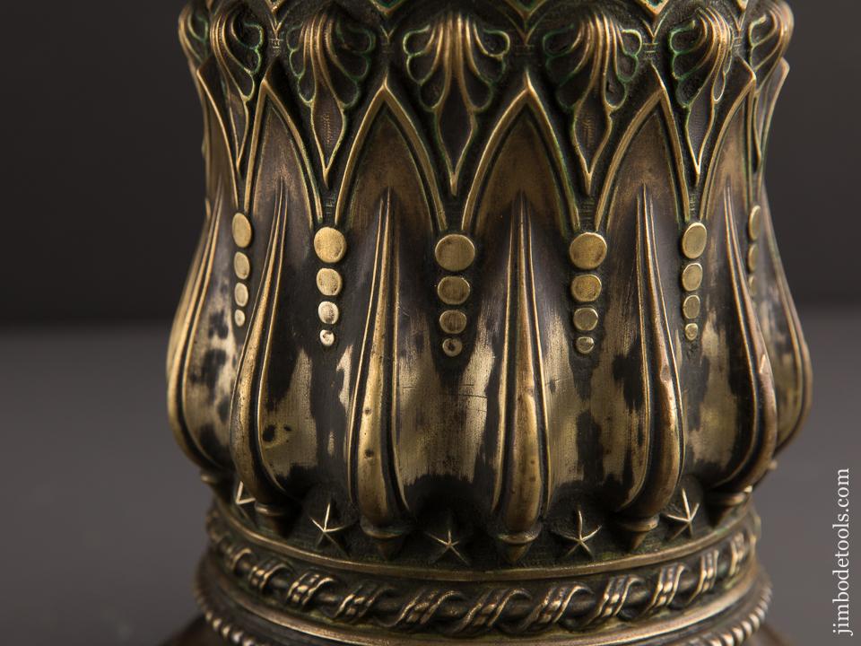 Amazing! Jeweler's Bench Anvil on Ornate Repousse Brass Stand - 90188U