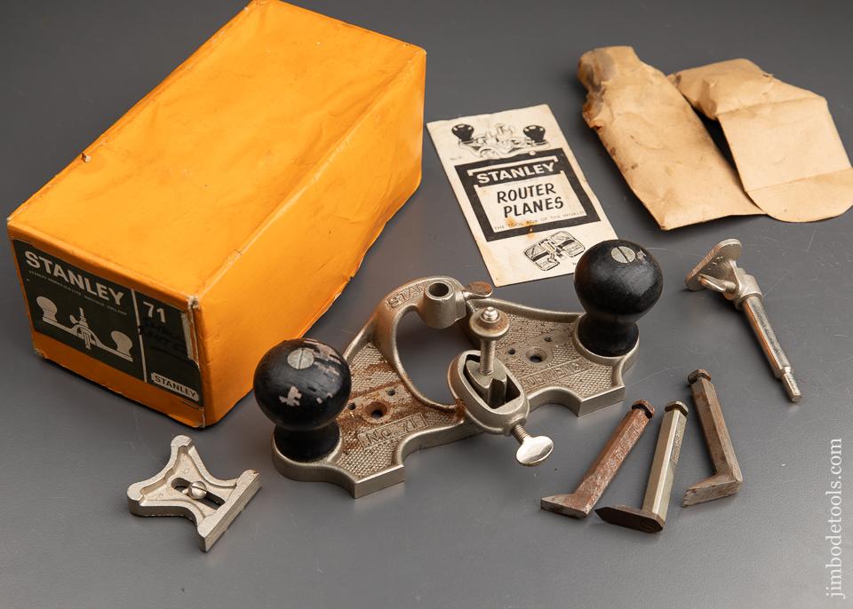 STANLEY No. 71 Router Plane 100% COMPLETE in Original Box - 90206