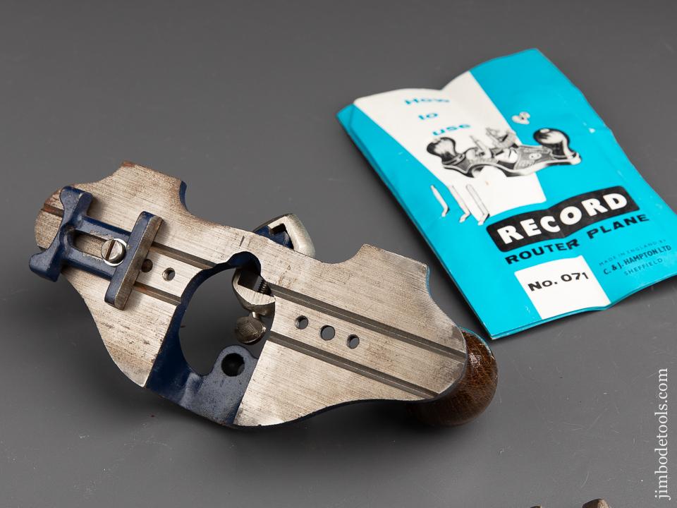 RECORD No. 071 Router Plane NEAR MINT in Original Box - 90209