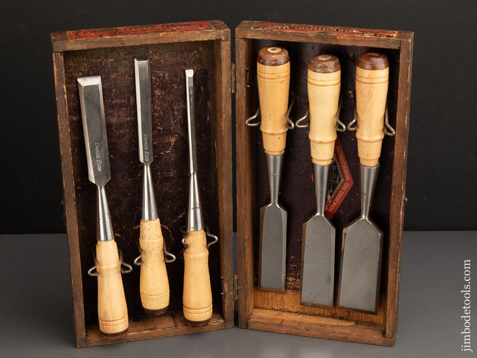 MINT Set of Six SHAPLEIGH DIAMOND EDGE Chisels in Original Box - 91213