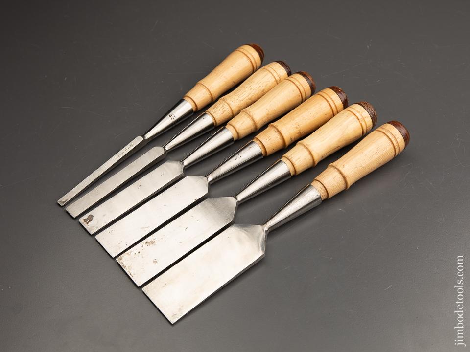 MINT Set of Six SHAPLEIGH DIAMOND EDGE Chisels in Original Box - 91213