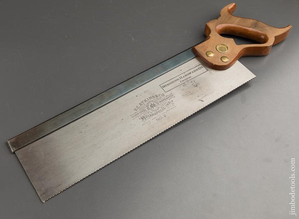 Drop Dead MINT! 15 point 14 inch Rip E.C. ATKINS No. 2 Back Saw - 90257U