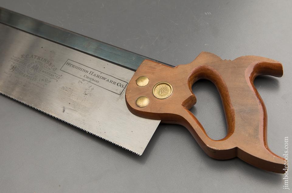 Drop Dead MINT! 15 point 14 inch Rip E.C. ATKINS No. 2 Back Saw - 90257U