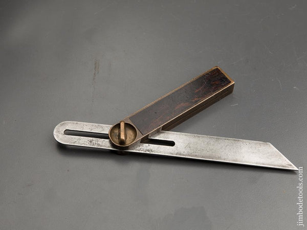 H. ADAMS Rosewood & Brass Bevel VERY RARE Design - 90297U