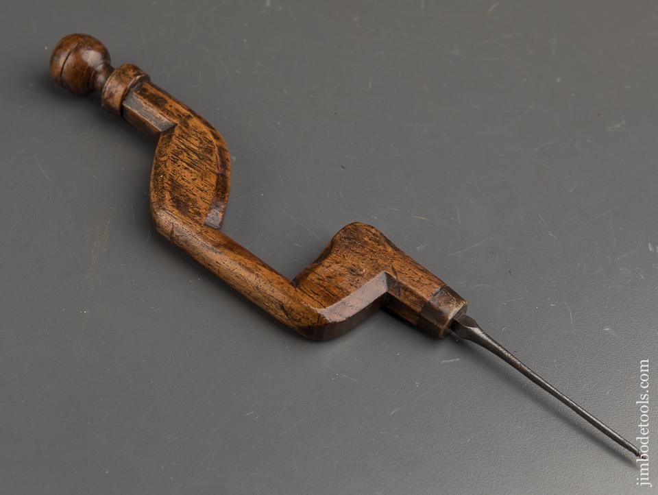 Awesome Miniature 18th Century Bit Brace with Buffalo Horn Ferrule! - 90320U