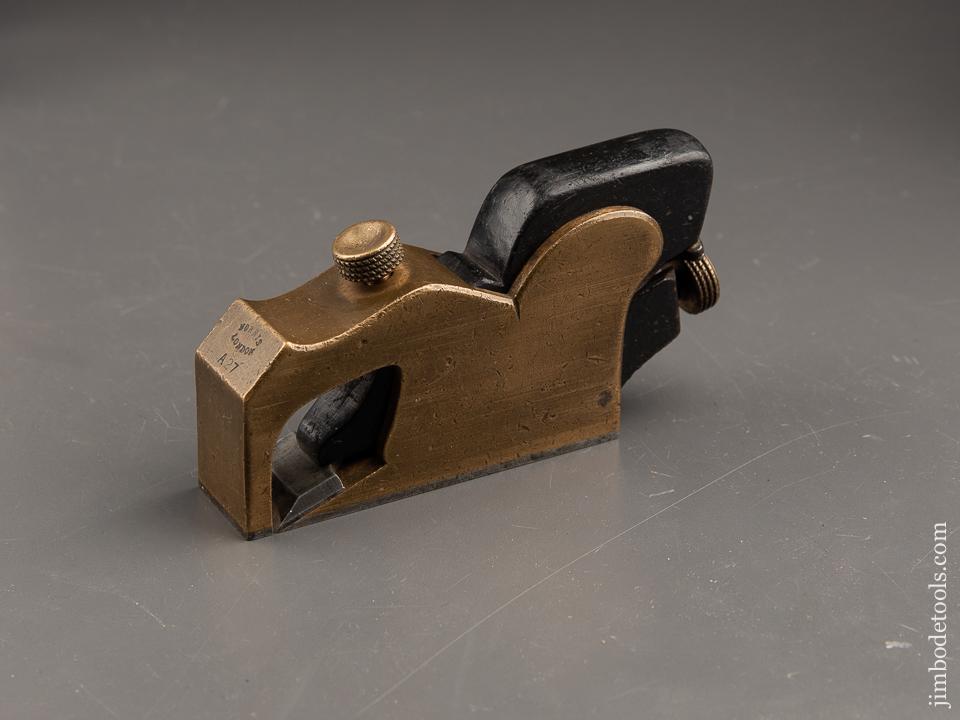 Very Rare! NORRIS No. A27 Adjustable Bull Nose Rabbet Plane in Gunmetal and Ebony - 90356U
