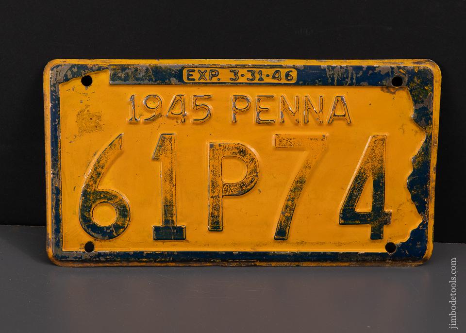1945 PENNSYLVANIA License Plate - 90415