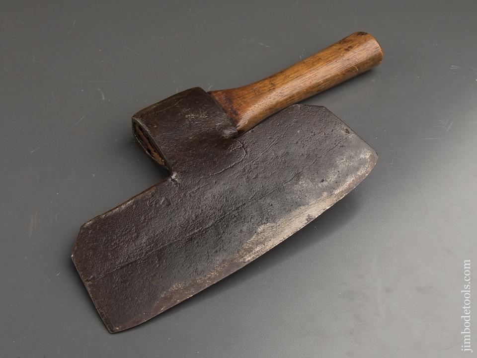 Early Blacksmith-Made Single Bevel Cooper's Side Axe Signed ???AND - 90452