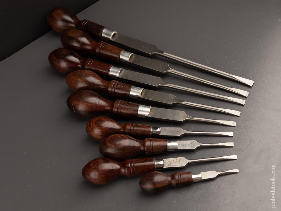 Stunning Set of Nine ENGGTOOLS Cabinet Maker's Turn Screws in Rosewood - 90570
