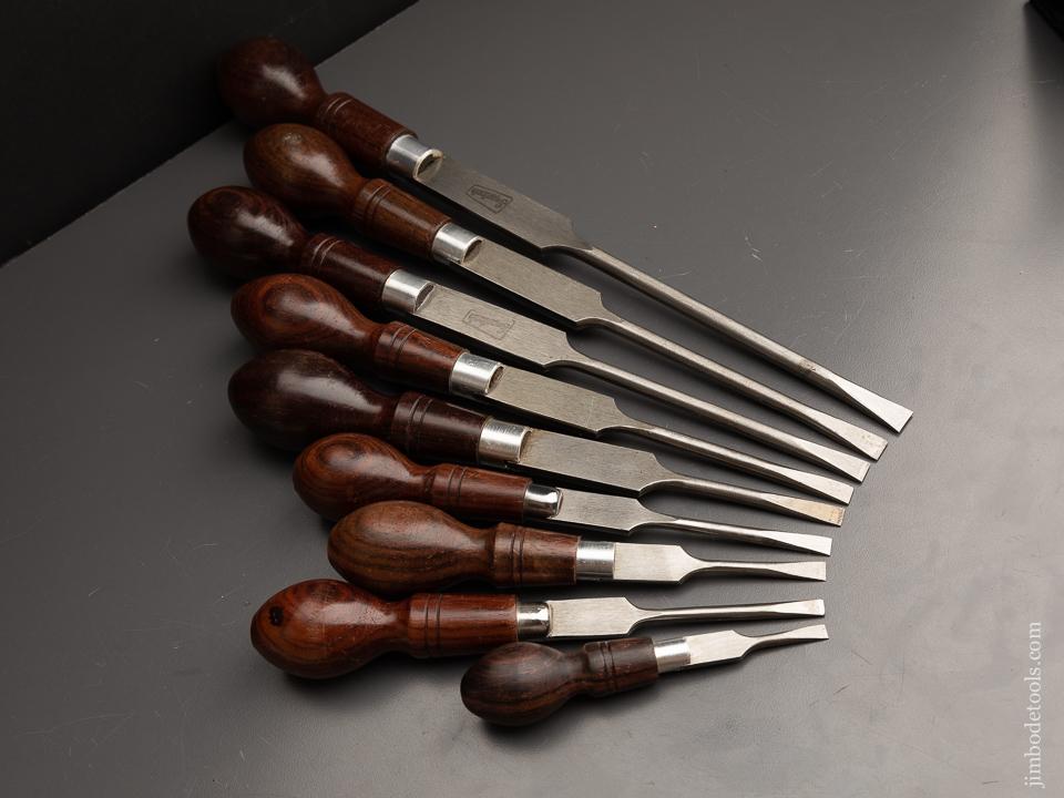 Stunning Set of Nine ENGGTOOLS Cabinet Maker's Turn Screws in Rosewood - 90570