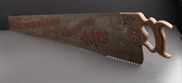 Giant! DISSTON Hand Painted Saw Sign circa 1887-1896 WOW! - 90579U