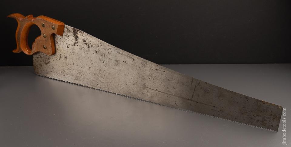 NEW OLD STOCK 5 1/2 point 26 inch Rip NEW YORK SAW CO LEADER No. 56 Hand Saw - 90594
