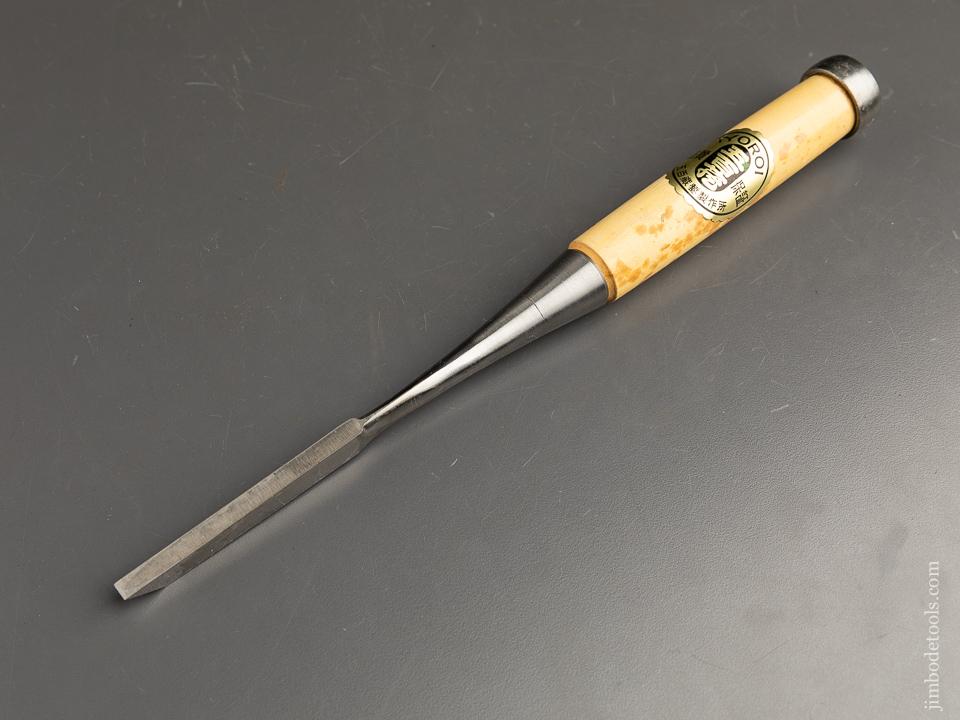 1/4 inch IYOROI BLUE STEEL Boxwood Handled Mortise Chisel NEW OLD STOCK - 90617