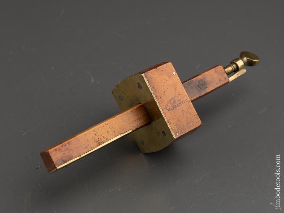Eight inch DISSTON & MORSS Boxwood & Brass Mortise Gauge - 90633