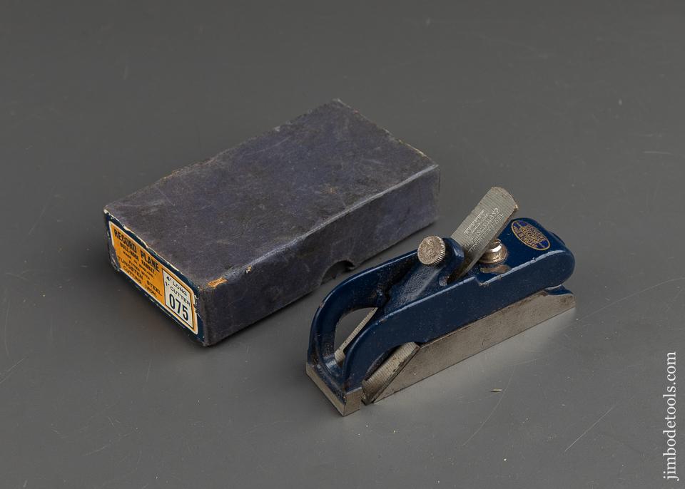 RECORD No. 075 Bull Nose Rabbet Plane MINT in Original Box - 90657