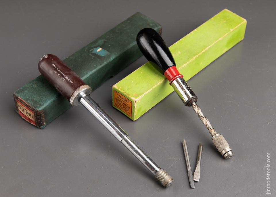 YANKEE No. 133H Quick Return Spiral Ratchet Screw Driver and MONTGOMERY WARD No. 84-3731 Automatic Push Drill in Original Boxes - 90665