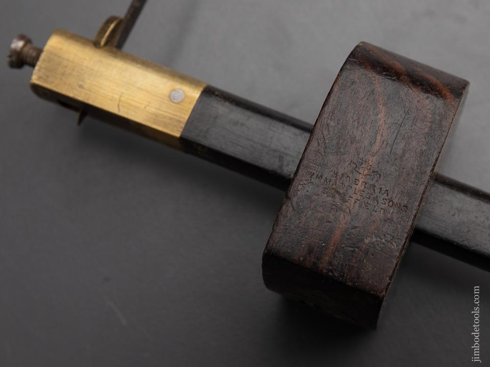 FINE Eleven inch MARPLES Ebony & Brass Slitting Gauge - 90676