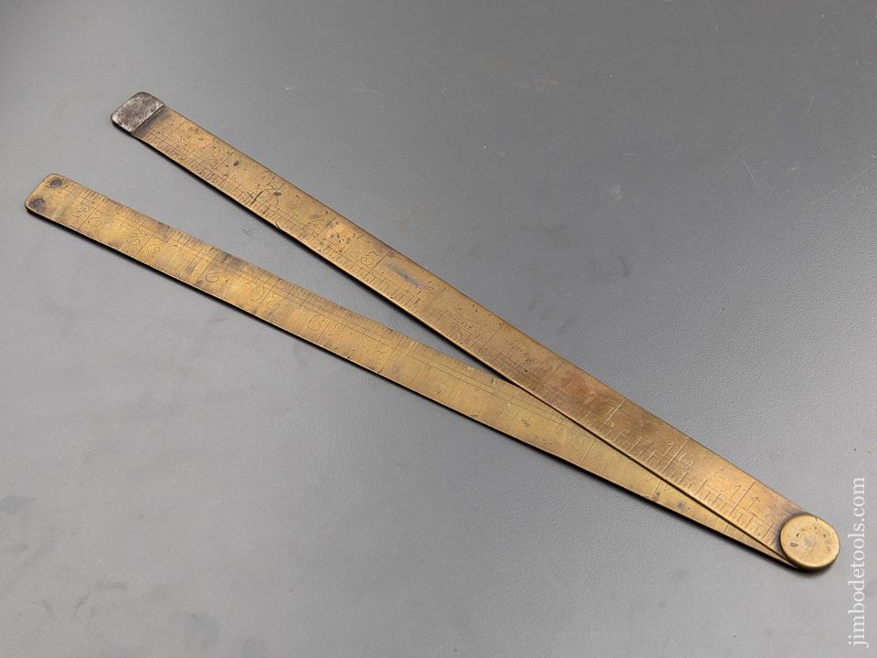 Two Foot Folding CHESTERMAN Brass Blacksmith's Rule with Steel Tips - 90869