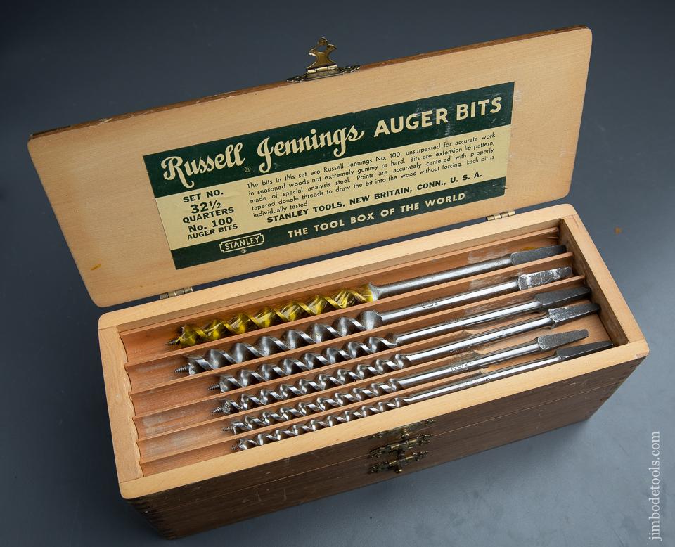 Complete Set of 13 RUSSELL JENNINGS Auger Bits in its Original 3 Tiered Box - 90692