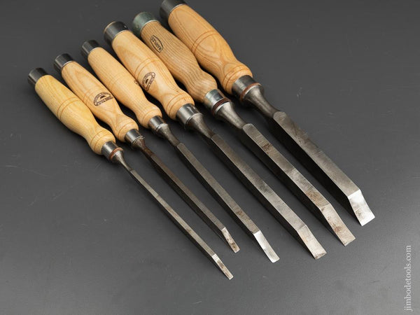 Great Set of Six Mortise Chisels by SPANN SAGE (ULMIA) - 90700