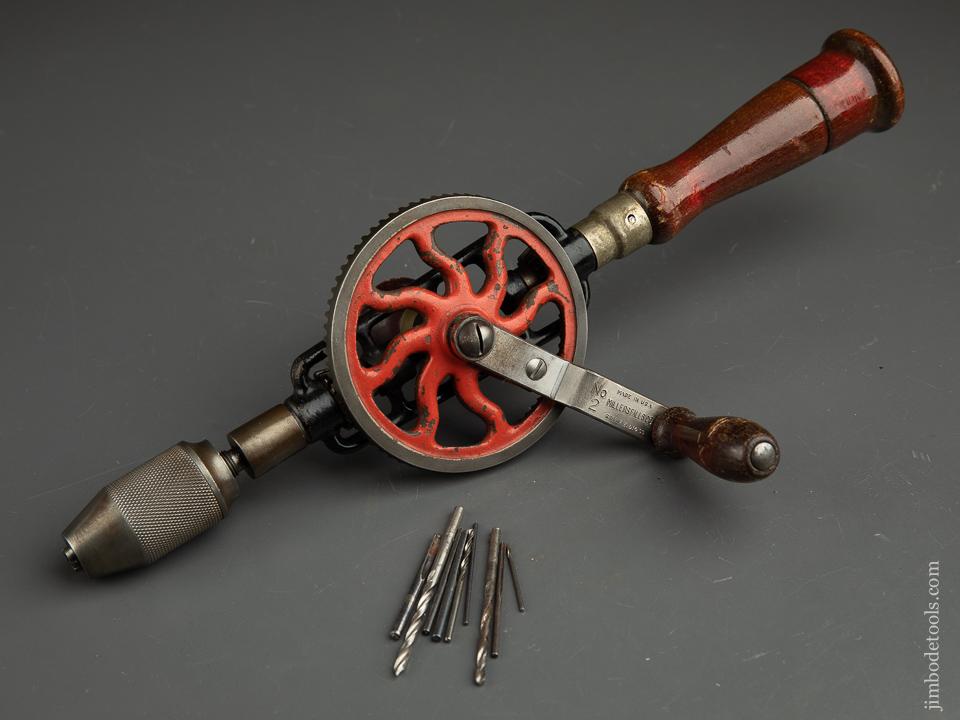 MILLERS FALLS No. 2 Egg Beater Hand Drill with Eight Bits - 90719
