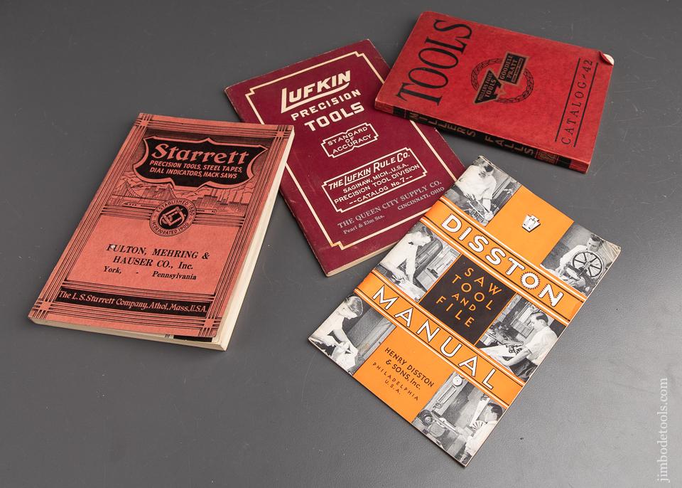 Books:  Four Original Catalogues 1938 STARRETT, 1942 MILLERS FALLS, ?? LUFKIN, and 1935 DISSTON Manual - 90721