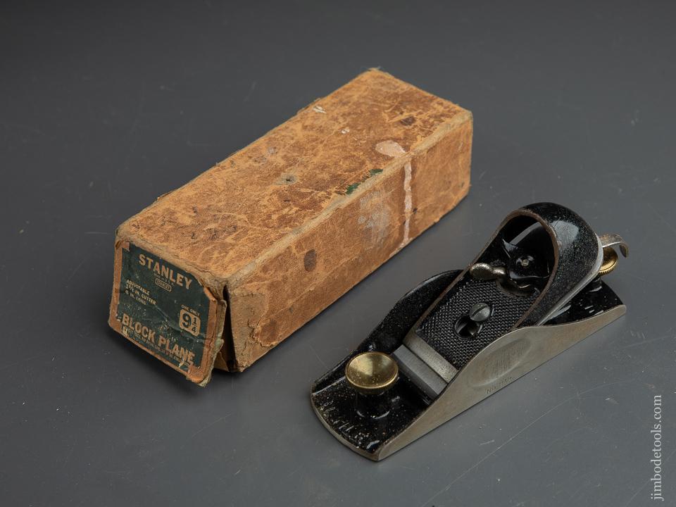 STANLEY No. 9 1/4 Block Plane FINE in Original Box - 90729