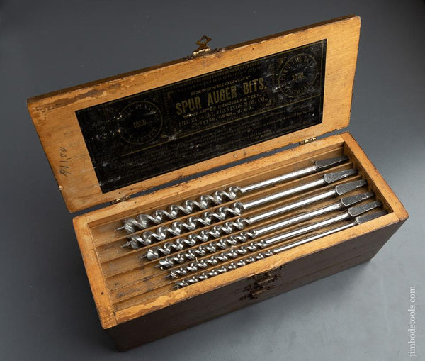 Complete Set of 13 RUSSELL JENNINGS Auger Bits in its Original 3 Tiered Box - 90739