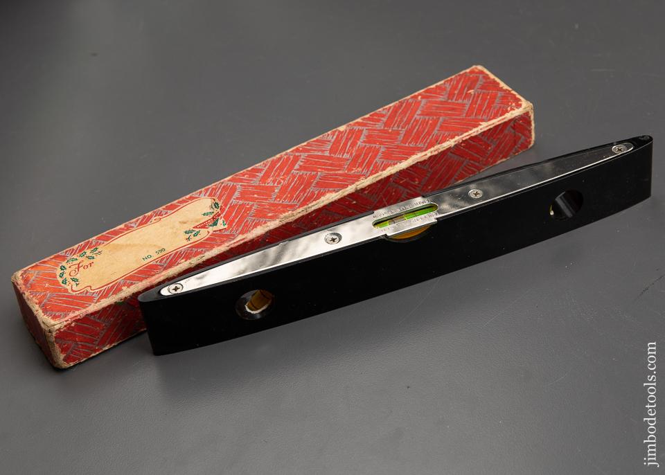 Nine inch MILLERS FALLS No. 590 Torpedo Level in Original Christmas Box - 90761