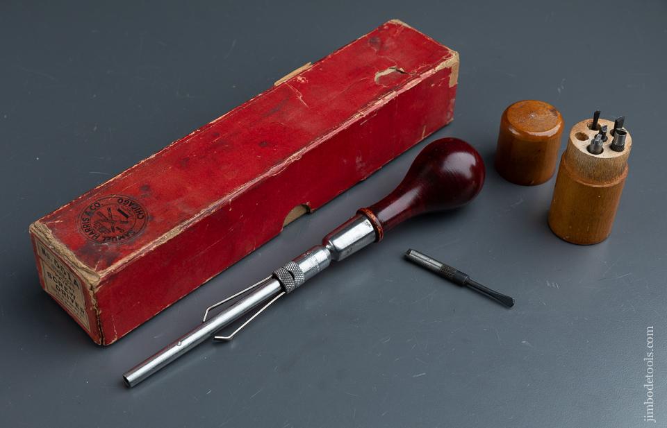 STARRETT Patented No. 551A Screw Driver With Six Bits in Original Box - 90769