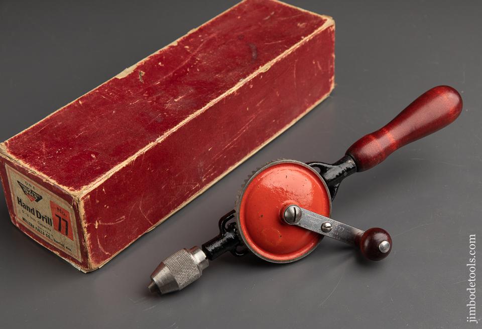 MILLERS FALLS No. 77 Egg Beater Hand Drill MINT in Original Box - 90782